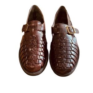 Giorgio Brutini Woven Leather Upper Adjustable Buckle Sandals Size 8